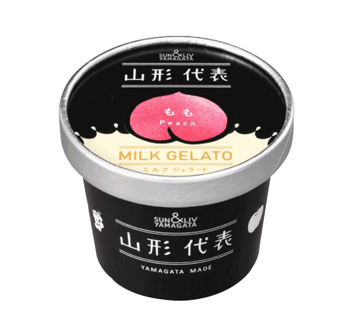 【山形代表】　ミルクジェラート（もも）