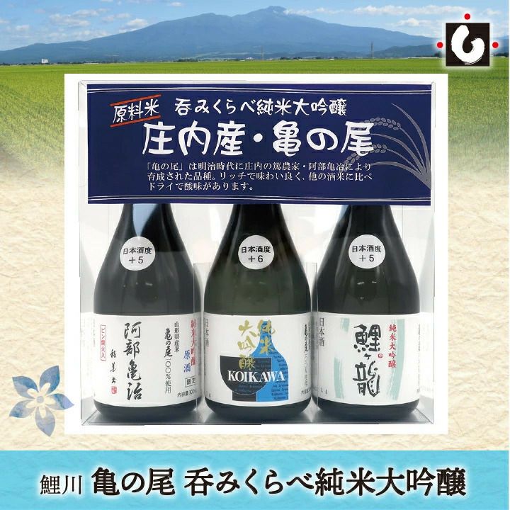 鯉川亀の尾 呑みくらべ純米大吟醸　贈答用